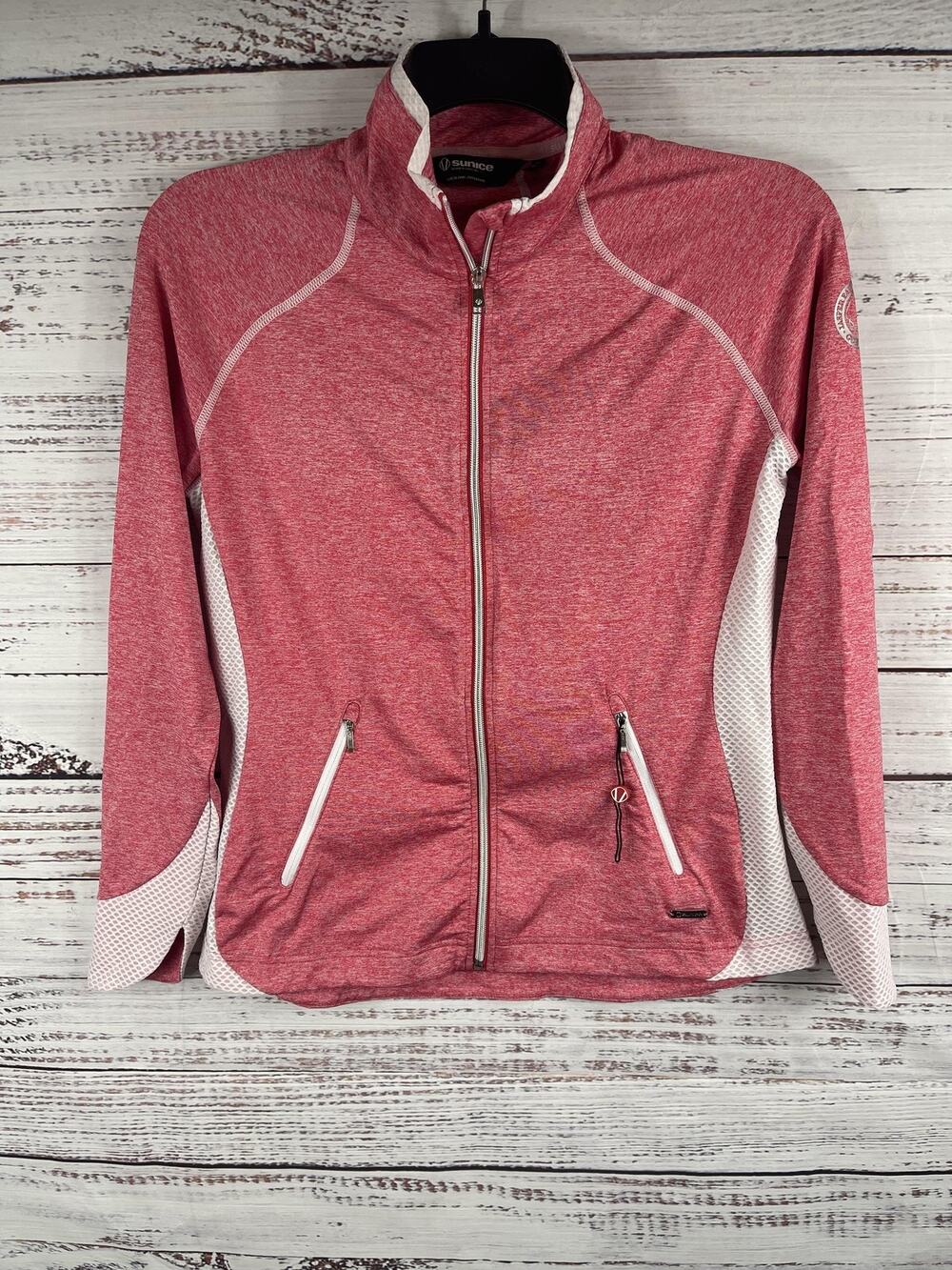 Sunice Jacket Women's Size Medium Full Zip Stretch Mesh Golf Athletic S72501
